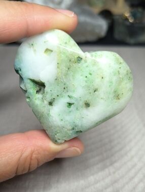 #68 ✨ Phoenix Stone Heart Crystal | 2" 2oz Chrysocolla Quartz Pocket Stone